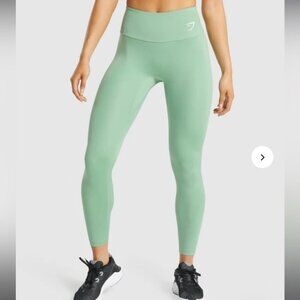 Gymshark Womens Light Green Ankle Training Athletic 7/8 Leggings Size Small